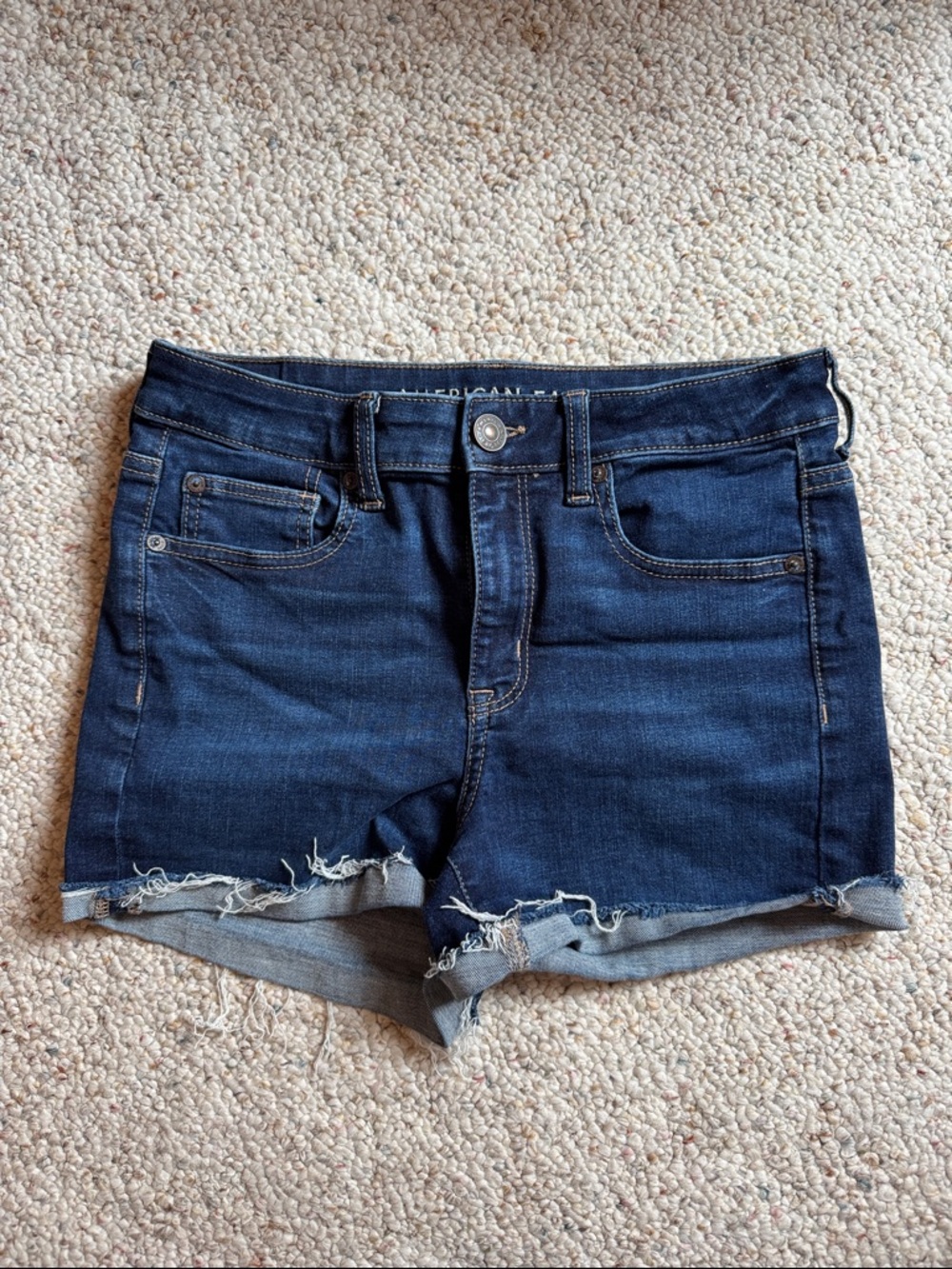 American Eagle Outfitters Dark Blue Denim Jean Shorts